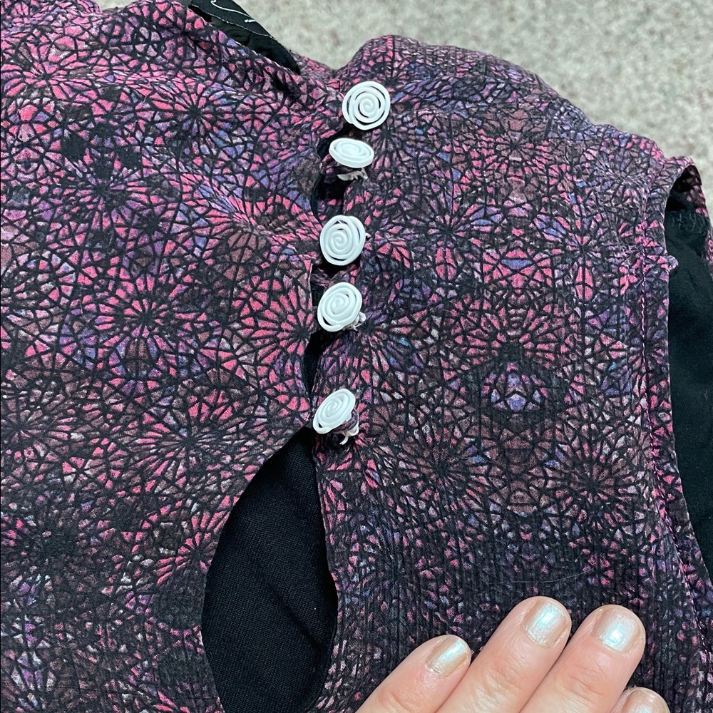 Ella moss 100% silk Purple and Pink Sleeveless High-Low asymmetrical hem Dress - Picture 9 of 10